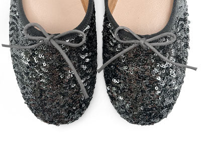 Ballerine accollate con paillettes ferro - Image 5