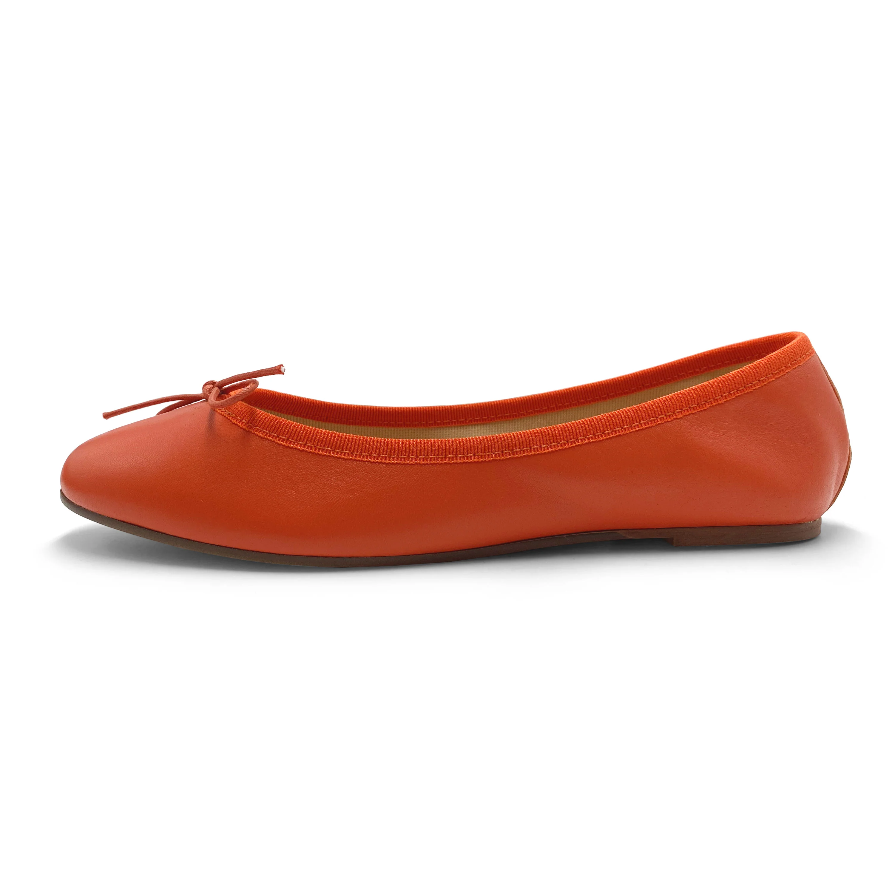 Ballerine arancioni zucca in pelle - Image 4