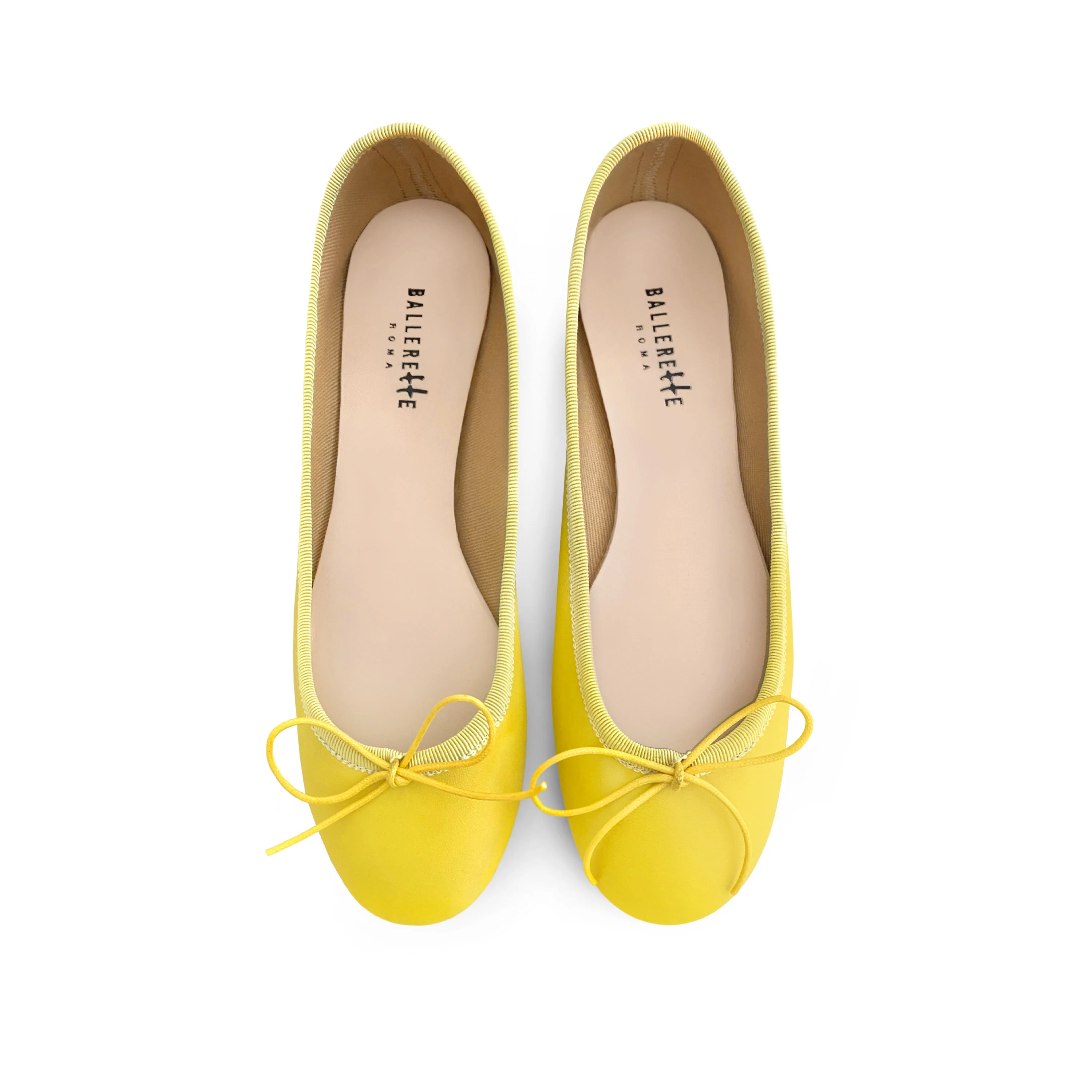 Ballerine gialle in pelle