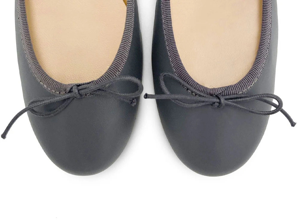 Ballerine in pelle grigie fumo - Image 5