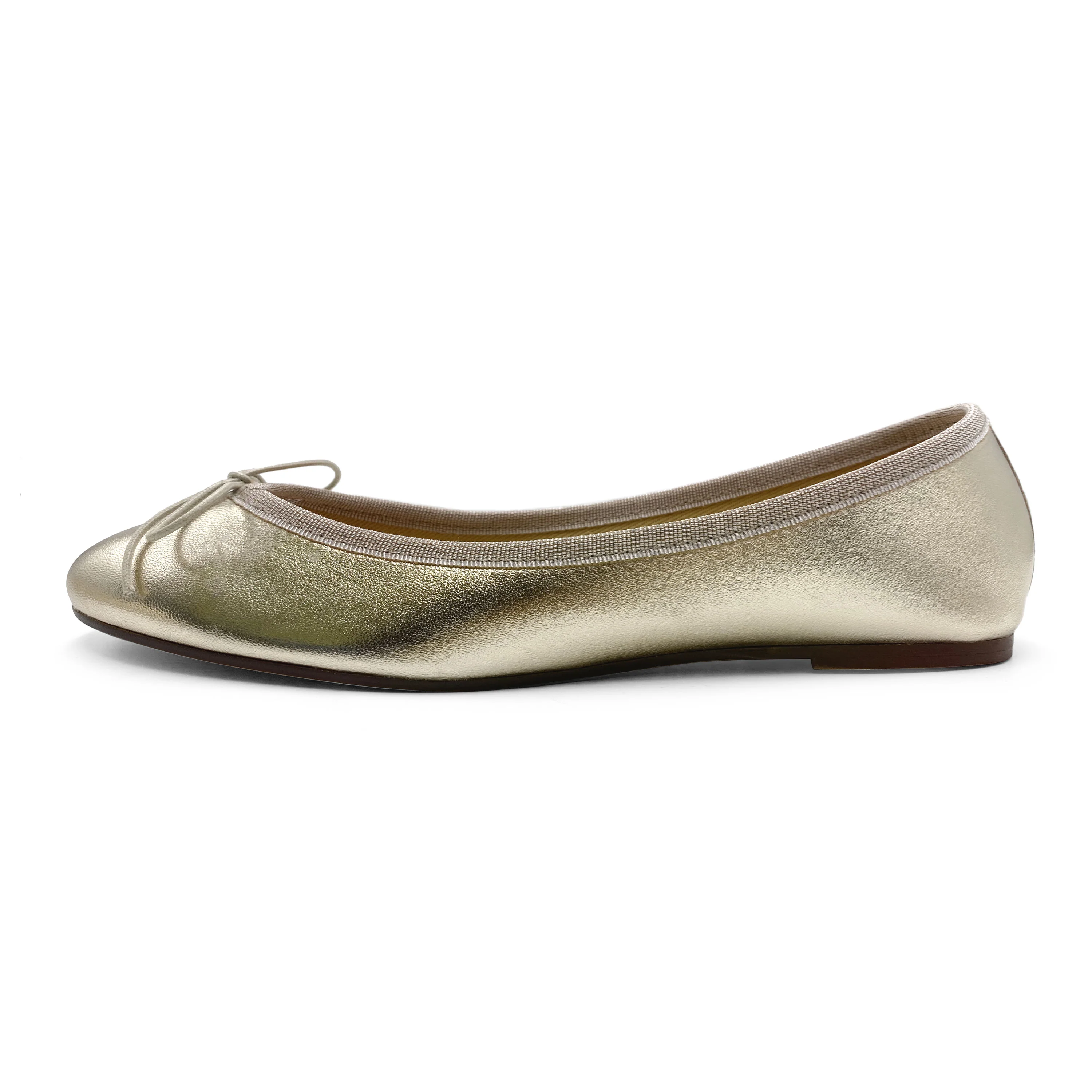 Ballerine in pelle laminata platino - Image 4