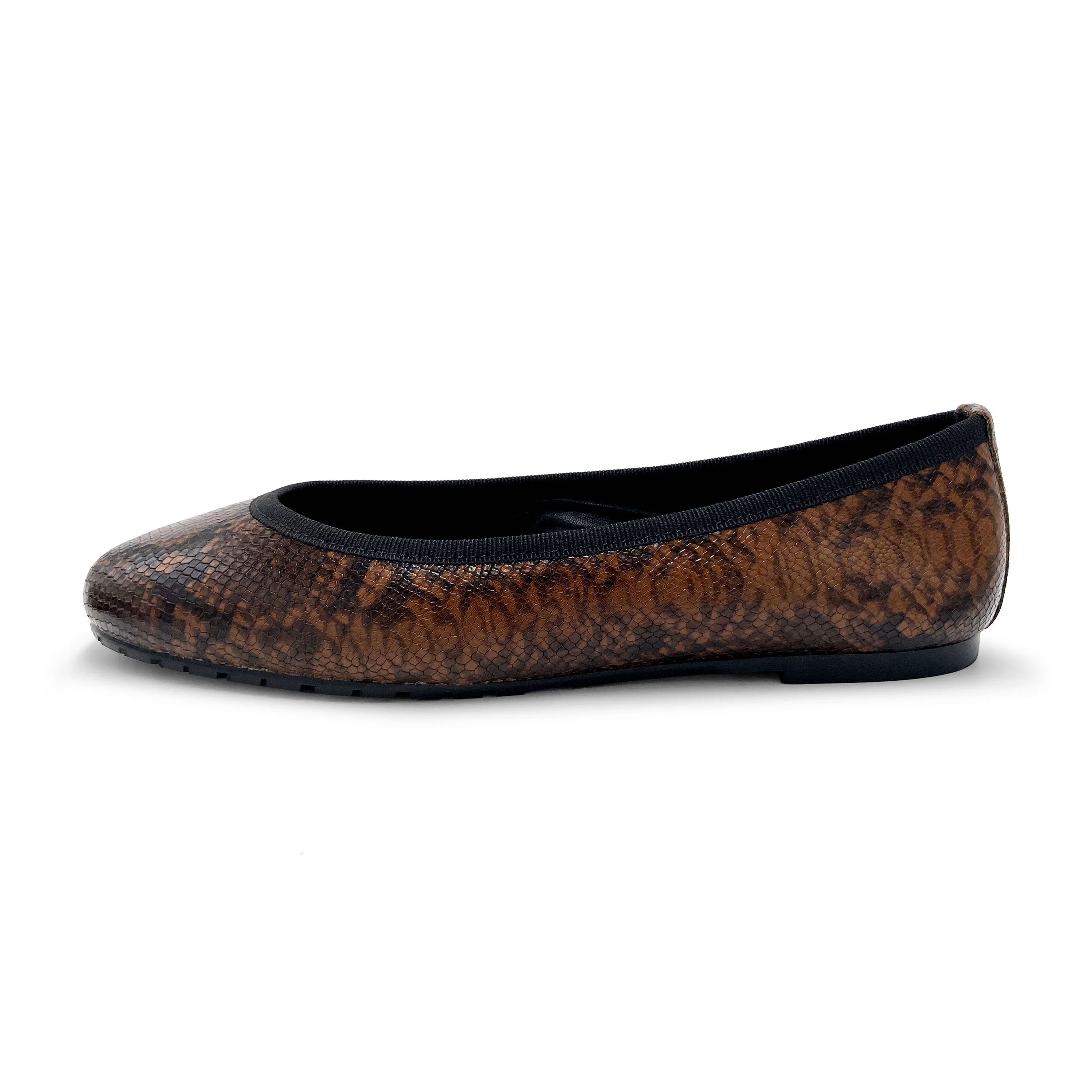 Ballerine in pelle stampa animalier marroni - Image 3