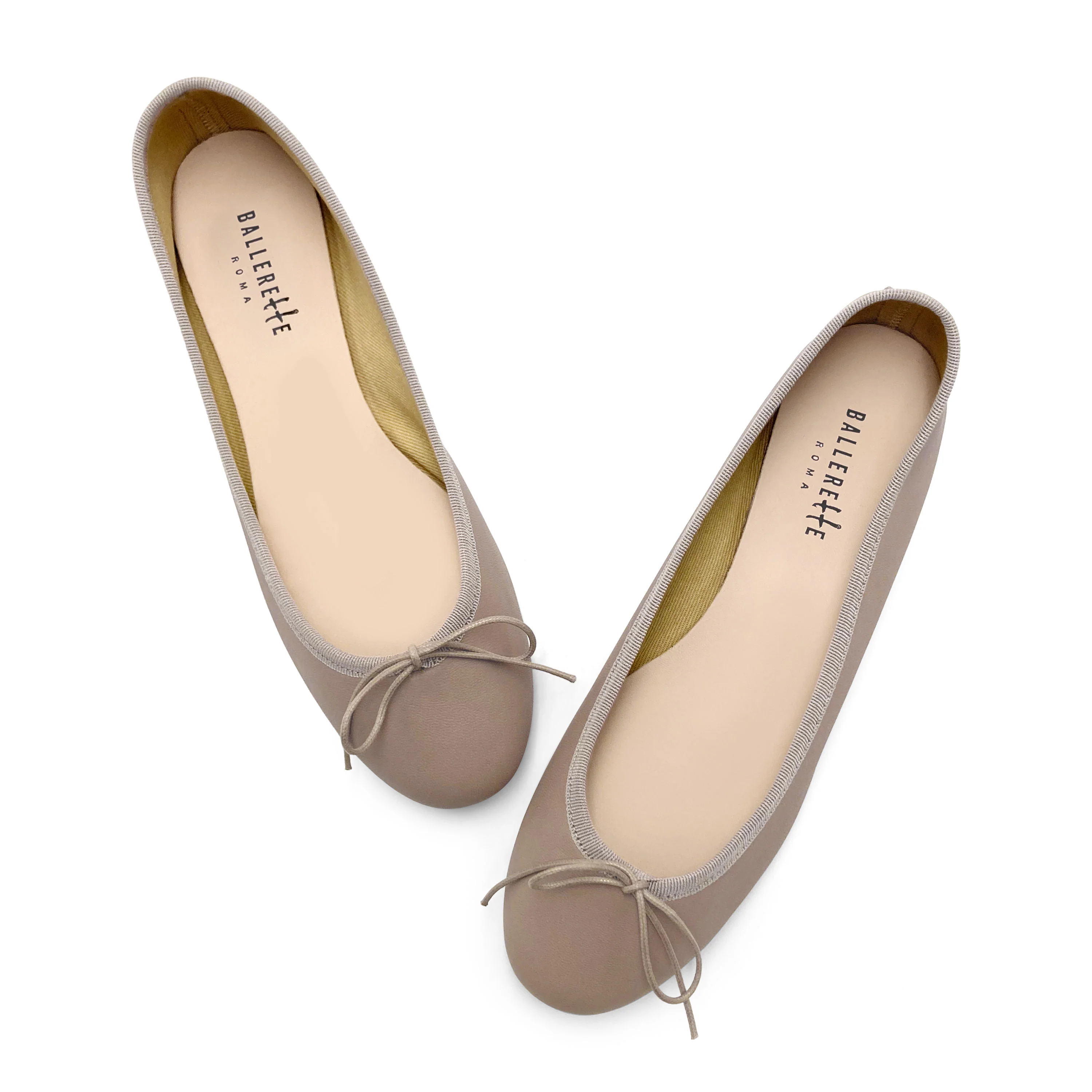 Ballerine in pelle tortora - Image 2
