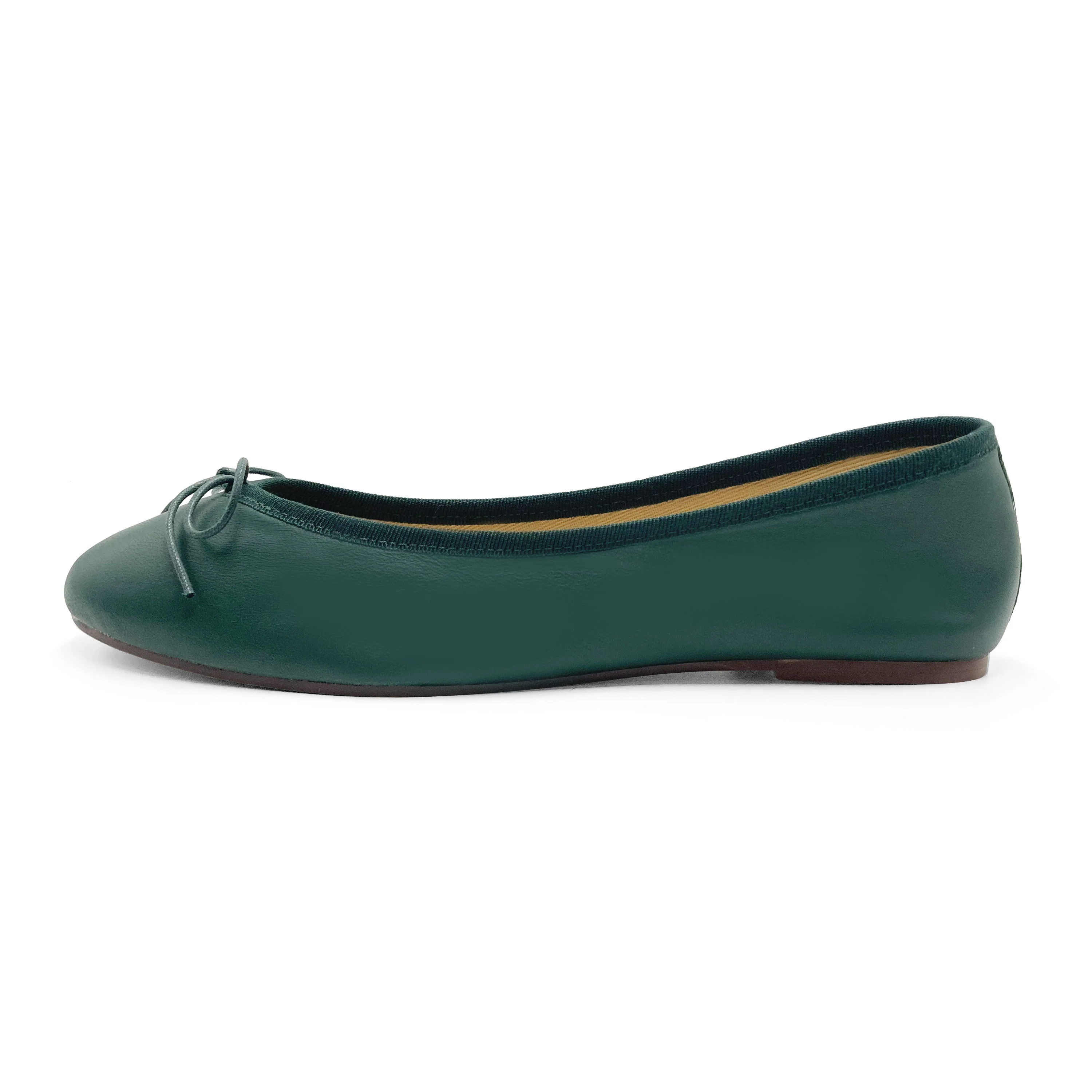 Ballerine in pelle verdi bottiglia