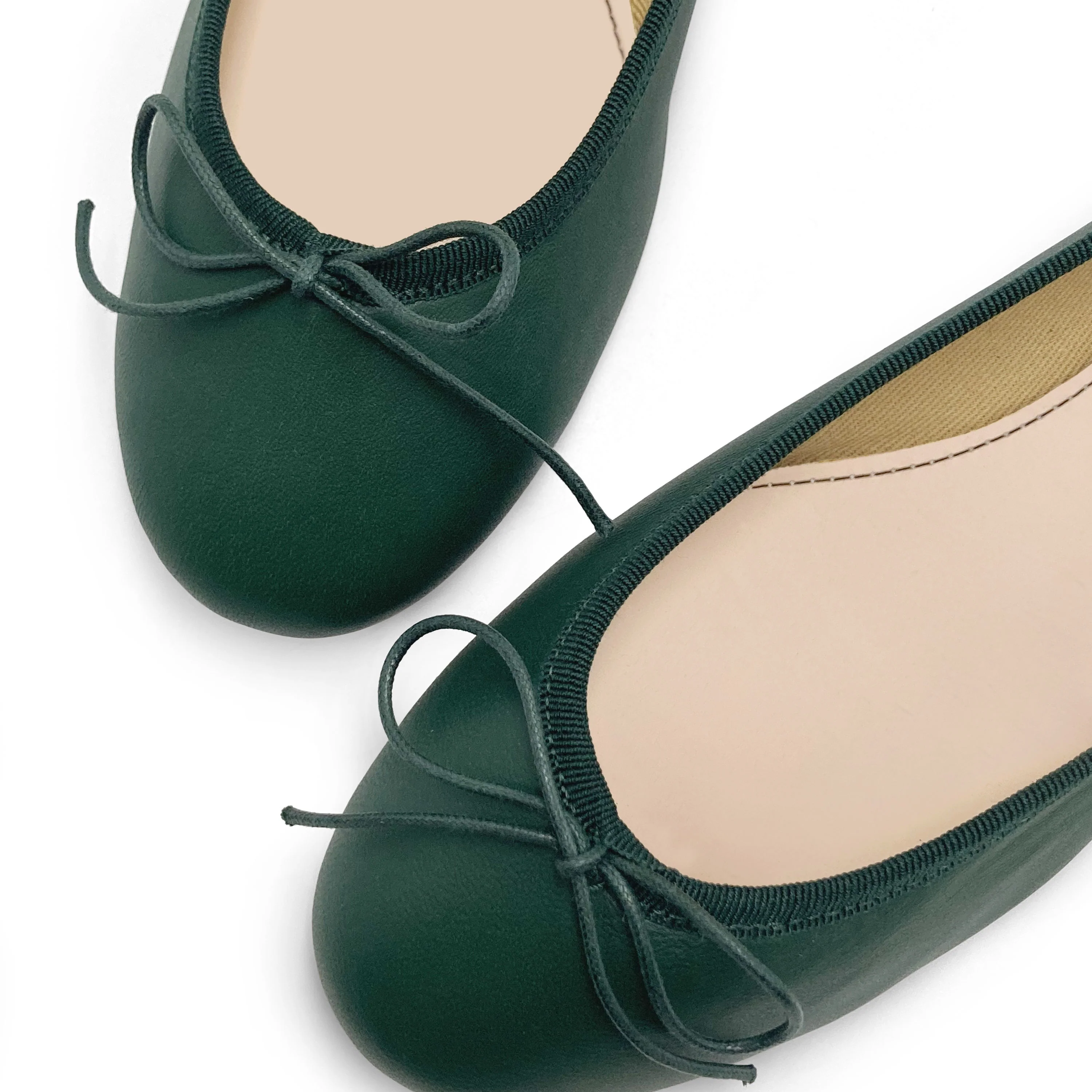Ballerine in pelle verdi bottiglia - Image 4