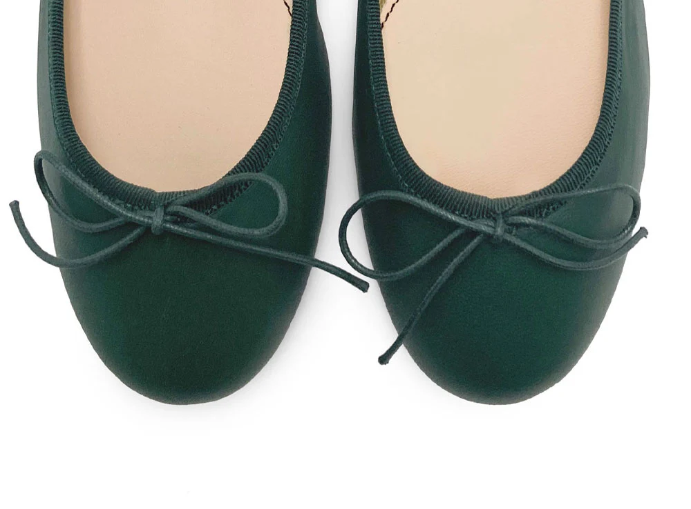 Ballerine in pelle verdi bottiglia - Image 5