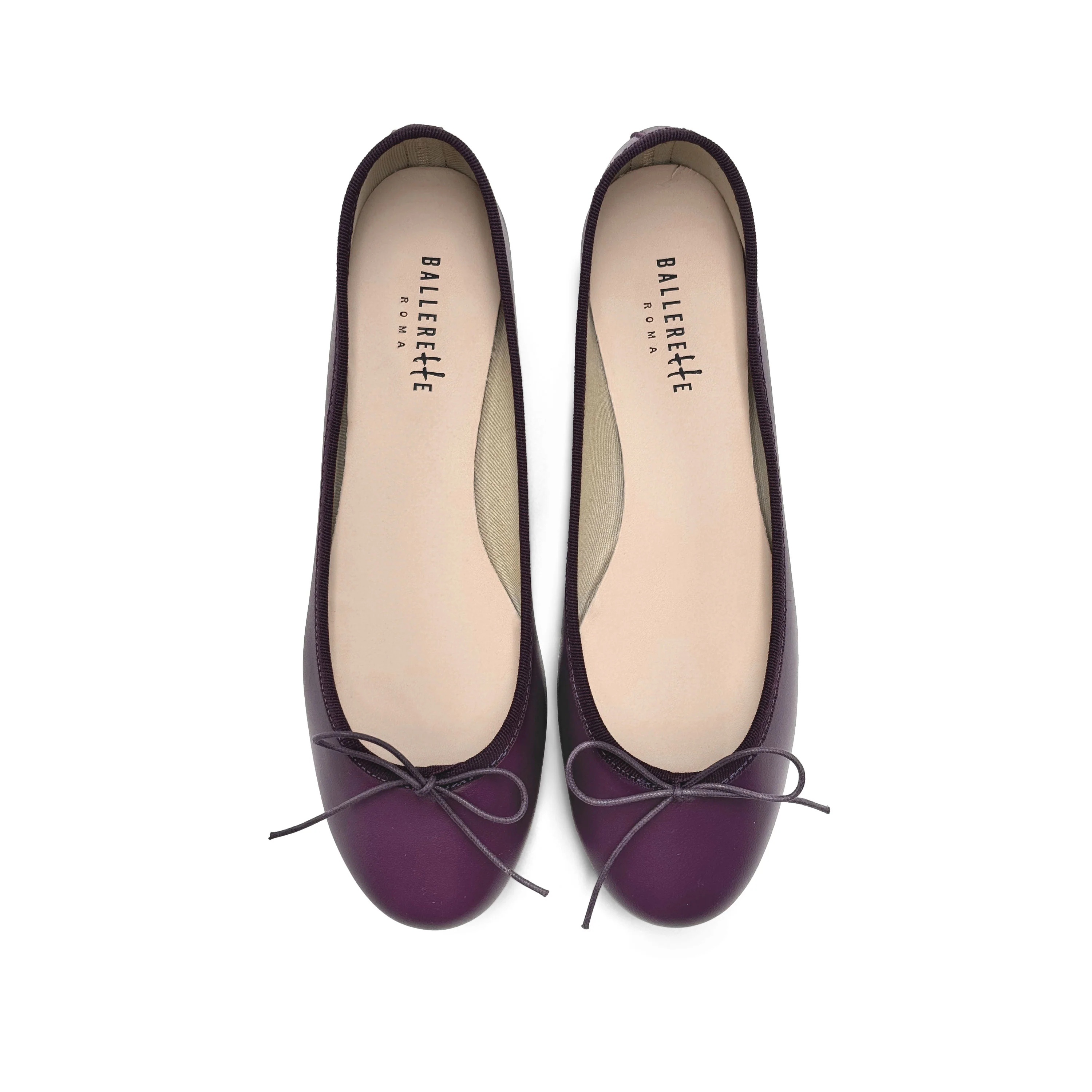 Ballerine in pelle viola