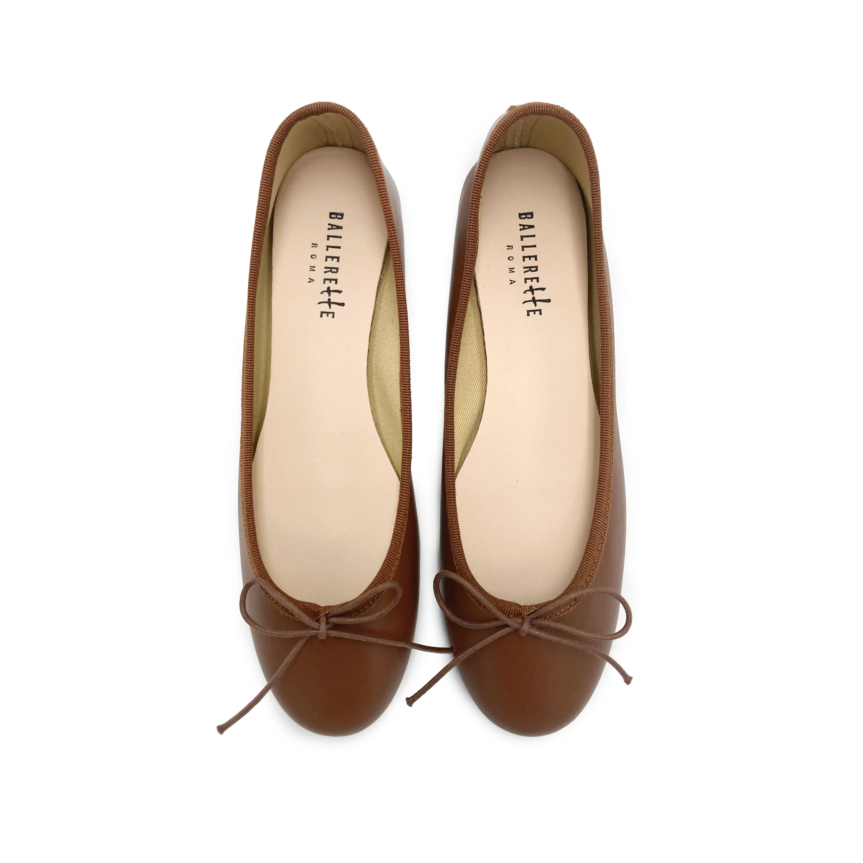 Ballerine marroni in pelle