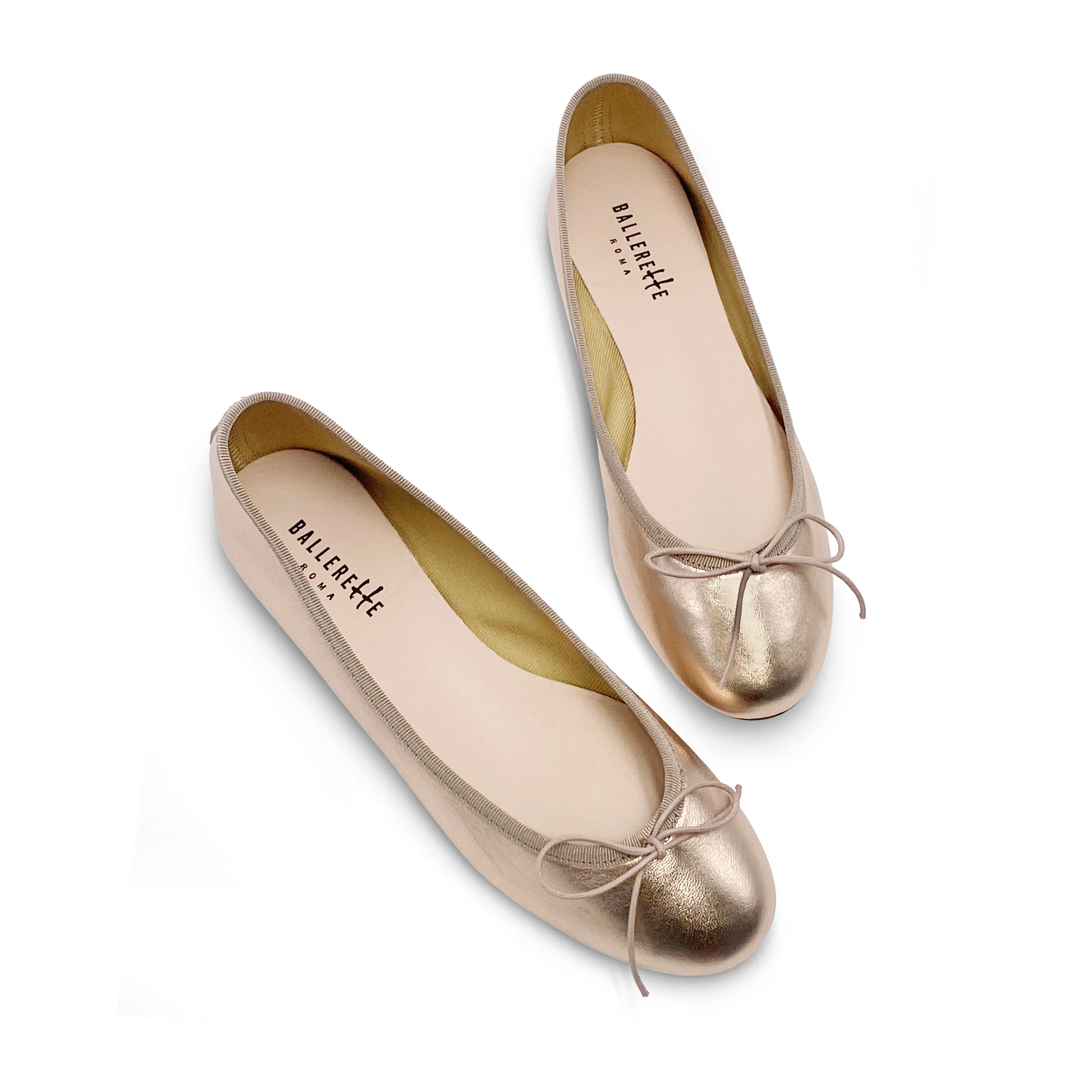 Ballerine rosa in pelle laminata - Image 2