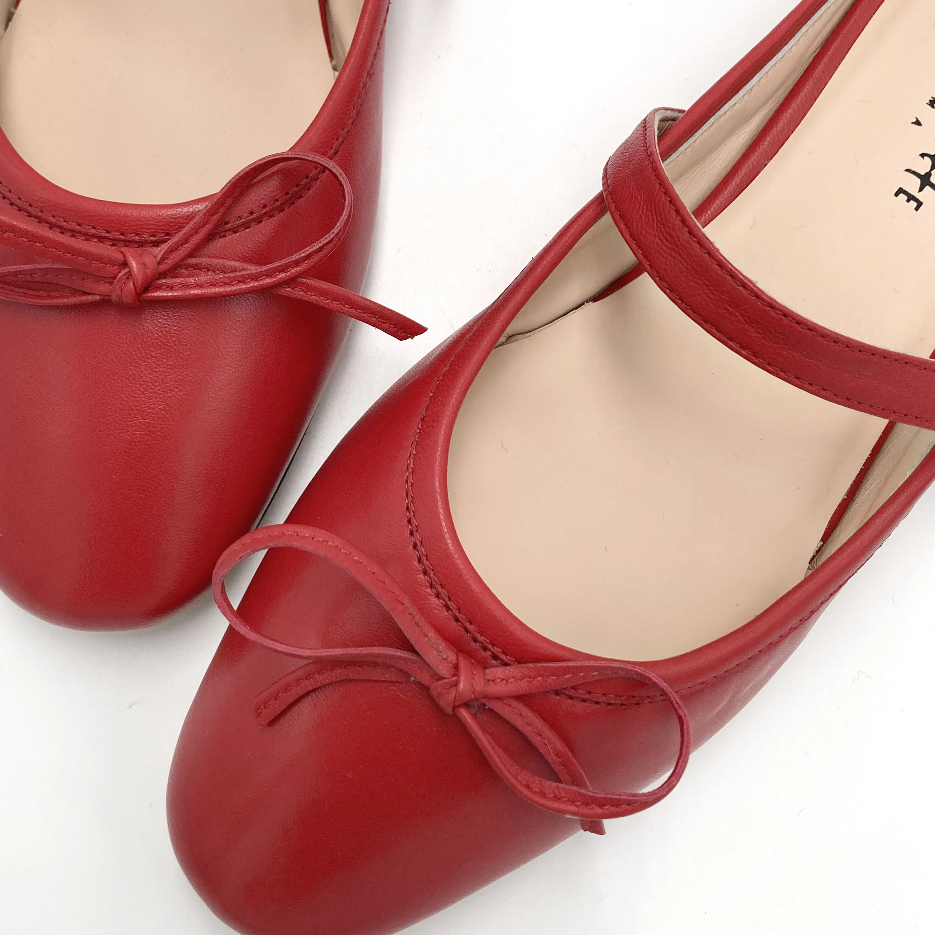 Ballerine sabot rosse con lavorazione a sacchetto - Image 5