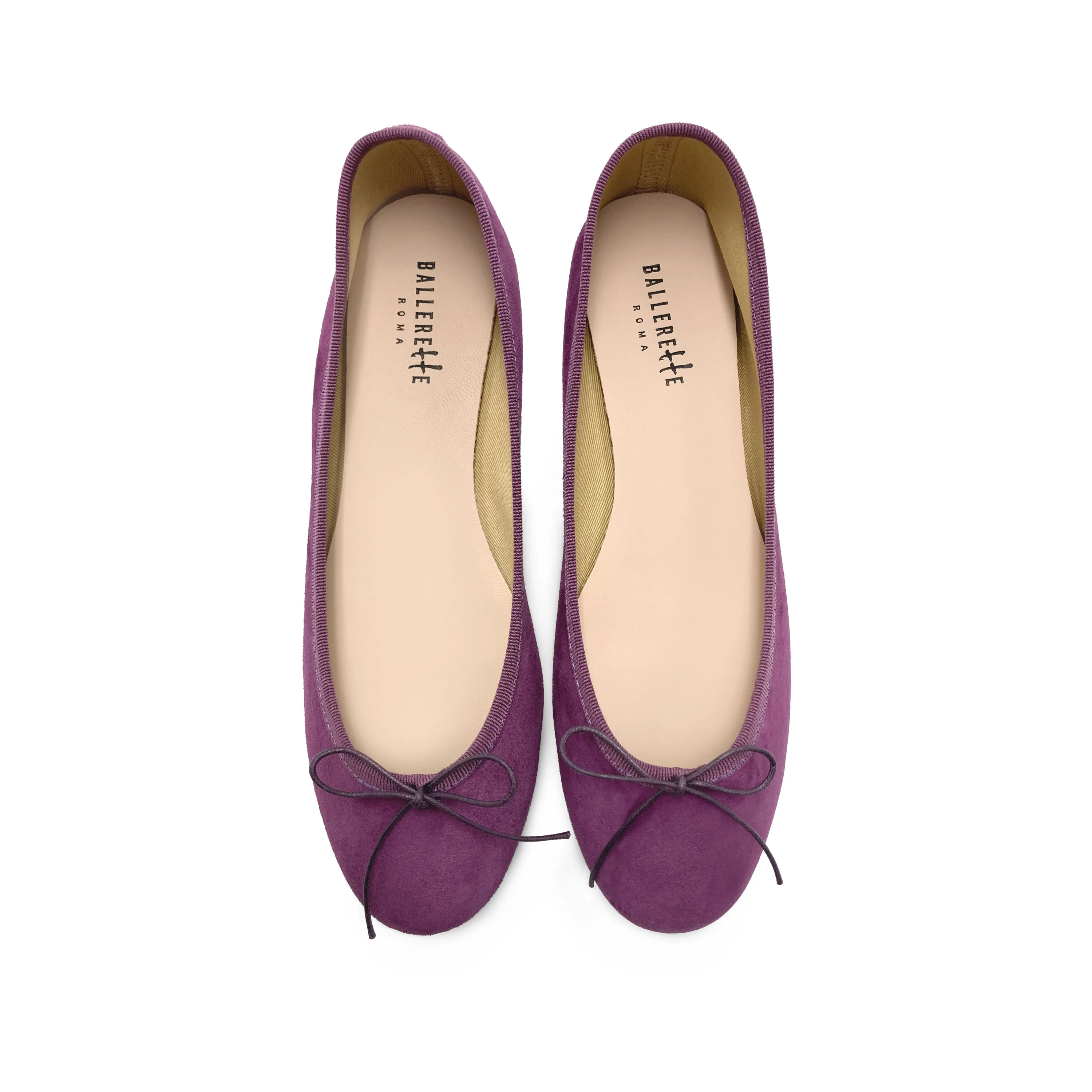 Ballerine violette in camoscio
