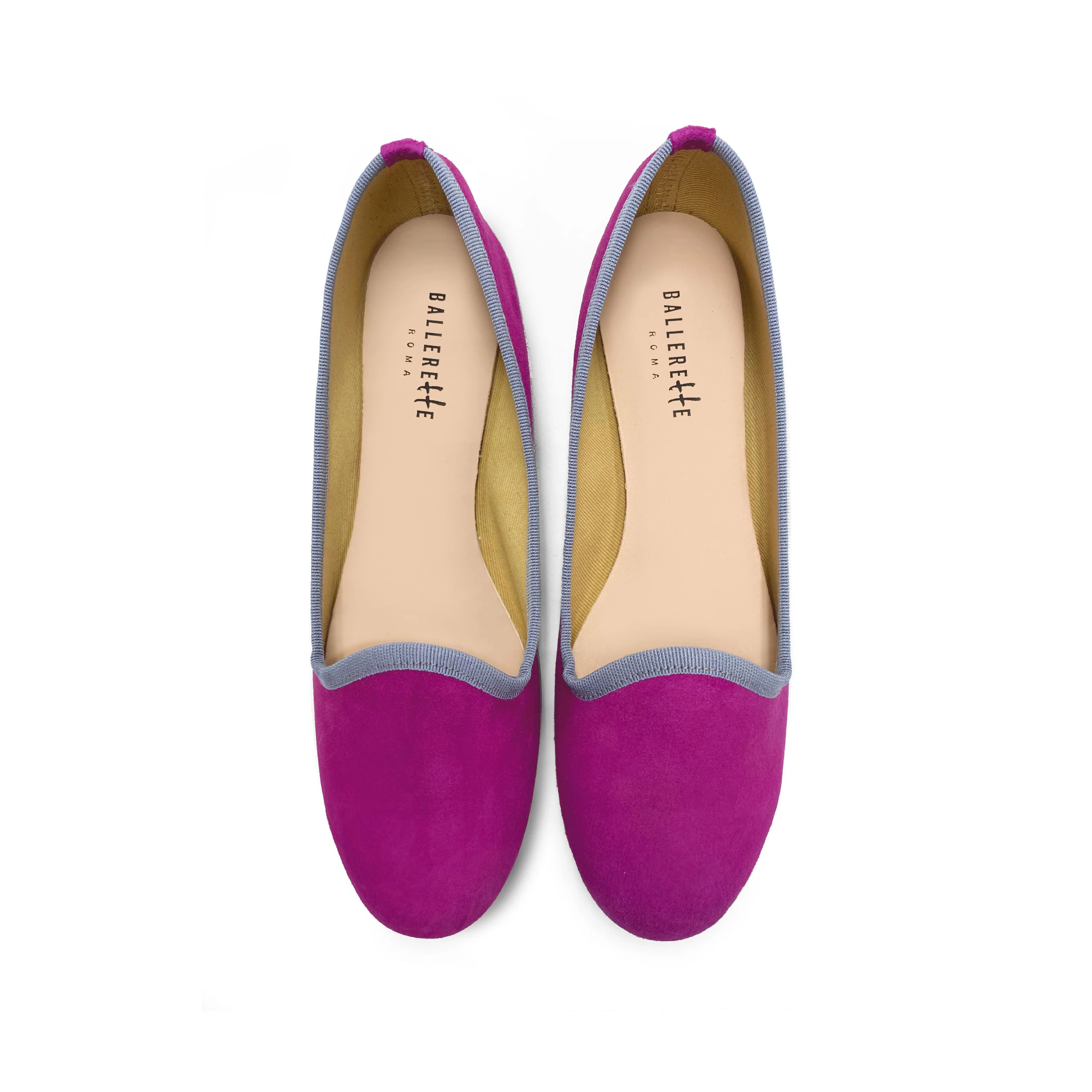 Slippers donna in camoscio fucsia